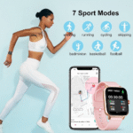 Smartwatch for Women – 1.69" Fitness Tracker, Call & Message Alerts, IP67 Waterproof (Gold/Pink) - Image 3