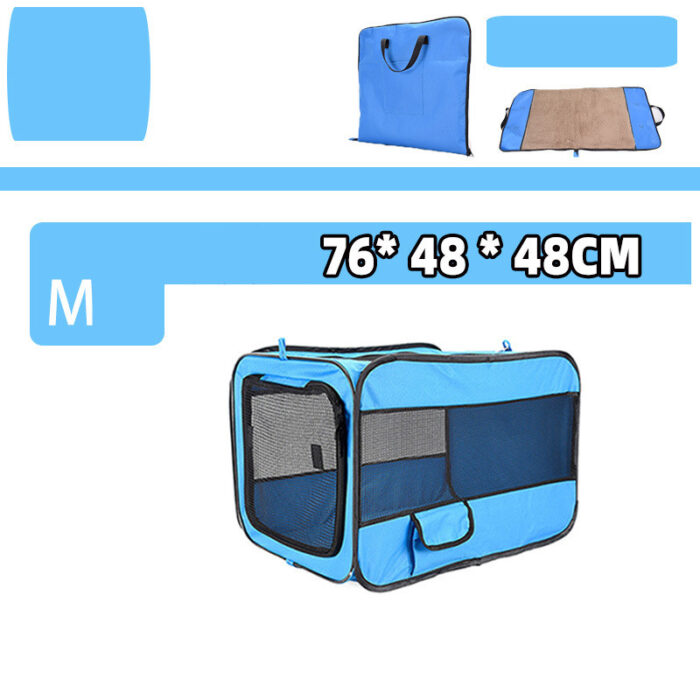Portable Pet Travel Carrier Bag – Foldable with Safety Zippers - Image 12