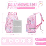 Kawaii Printed School Backpack – Lightweight, Waterproof, Pink Unicorn Design - Image 6
