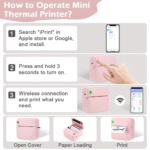 Mini Bluetooth Thermal Printer – Inkless Portable Printer for iOS & Android, Labels & Photos - Image 2