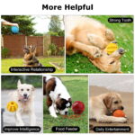4 Pack Large Dog Treat Ball, Interactive Food Dispensing Puppy Puzzle Toy, Natural Rubber - Image 5