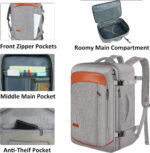 40L Carry-On Travel Backpack – TSA-Approved, Expandable, Water-Resistant with 3 Packing Cubes - Image 7