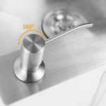 Soap Dispenser for Kitchen Sink, Built in Sink Soap Dispenser Lotion Dispenser with 17 Ounce Bottle, Stainless Steel Sink Soap Dispenser, Brushed Nickel - Image 4