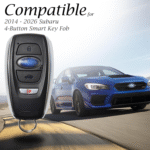 Leather Smart Key Fob Case Cover Compatible with Subaru Forester, Impreza, Outback, WRX, BRZ, XV Crosstrek, Ascent, Solterra (2014 - 2026 Models) - 4 Buttons, Black/Red - Image 5