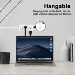 5Ft Flat Outlet Plug Extension Cord - 6 Power Outlets, No Usb Sockets, Home, Office, Travel Essential, White - Image 4