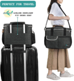 Dog Travel Organizer with Food Container and Bowls, Weekend Camping Accessories - Charcoal, Medium - Image 5