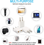 6 Pack European to US Plug Adapter, Plug Adapter European to American, EU to US Plug Adapter, 220V to 110V Adapter Plug for Travel, Europe to American Canada Mexico Power Plug Converter (Type A) - Image 4