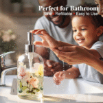 Glass Soap Dispenser Bottle with Pump,Refillable Liquid Hand Dispenser for Bathroom, Kitchen Soap Dispenser 17 Oz - Image 5