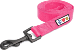 Solid 6 Ft Pink Dog Leash M/L Custom Name and Phone Embroidery Strong Nylon Leash for Medium and Large Breeds