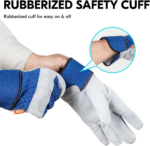 1-Pair Safety Leather Work Gloves - Image 5