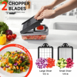 Vegetable Chopper Food Slicer, 15 in 1 Multi-Function Food Chopper for Onion, Veggie, Cheese Grater, Vegetables Cutter with Large Container, Kitchen Gadgets - Image 5