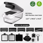 Vegetable Chopper Food Slicer, 15 in 1 Multi-Function Food Chopper for Onion, Veggie, Cheese Grater, Vegetables Cutter with Large Container, Kitchen Gadgets - Image 3