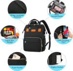 Lunch Backpack, Insulated Cooler Backpack Laptop Backpack Lunch Box Bag Travel Backpack for Women - Image 3