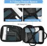 Extra Large Travel Backpack,Carry on Backpack,17 Inch Laptop Backpack,Hiking Backpack,School Bag,Black - Image 7