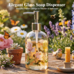 Glass Soap Dispenser Bottle with Pump,Refillable Liquid Hand Dispenser for Bathroom, Kitchen Soap Dispenser 17 Oz - Image 6