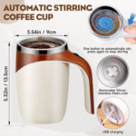 Automatic Magnetic Stirring Coffee Mug, New Magnetic Coffee Stirrer Mug for Milk Self Stirring Mug with Lid, Automatic Coffee Cup Stirrer Auto Stirring Coffee Mug - Image 2