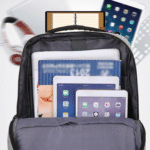 Gray Laptop Backpack 15.6 Inch, Business Slim Durable Laptops Travel Backpacks with USB Charging Port - Image 6